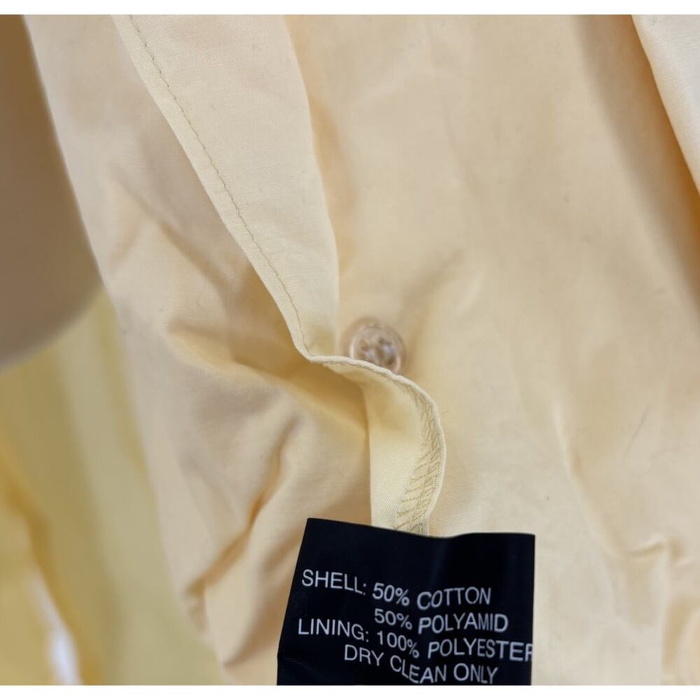 Vintage Burberry Prorsum Collection Trench Rain Coat Womens 8 Butter Yellow Belt - Picture 4 of 16